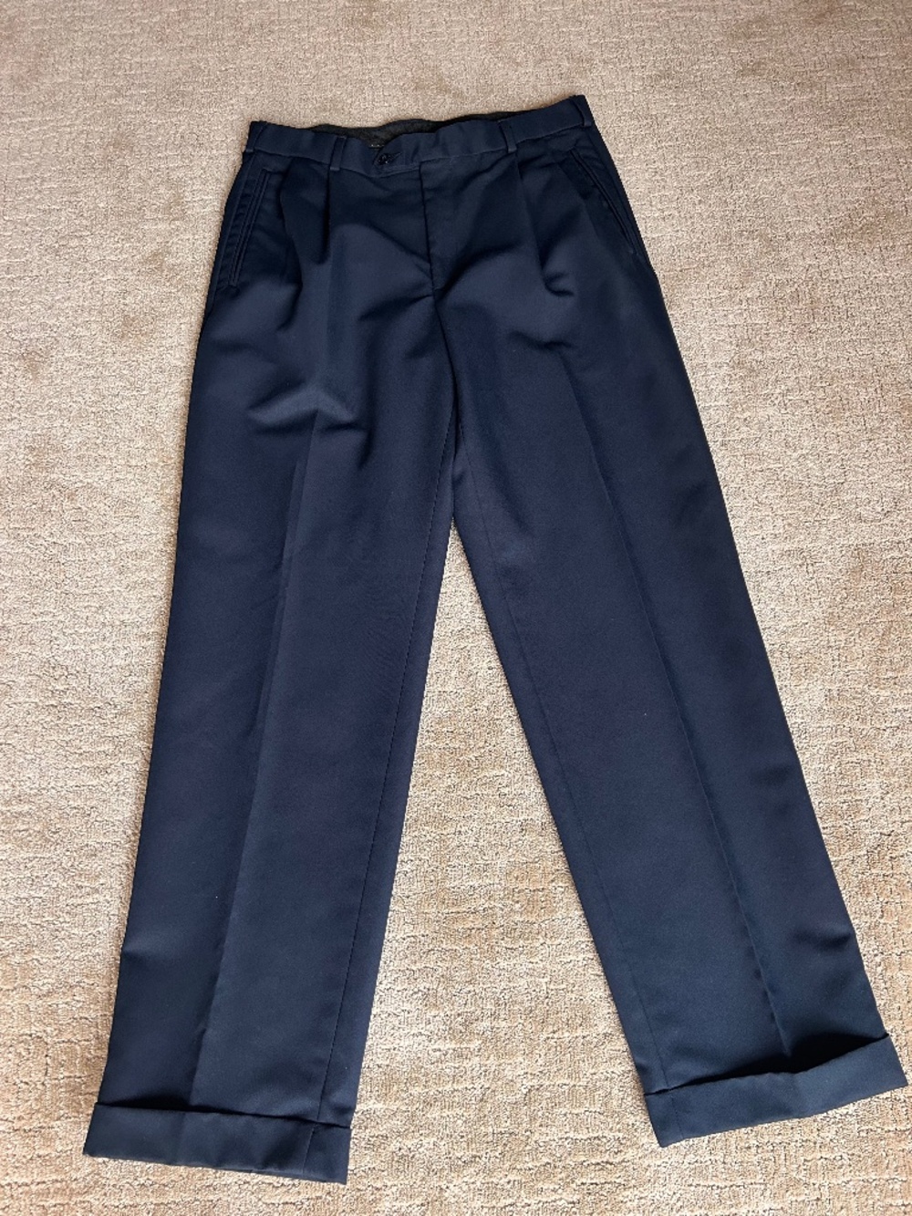 Dockers Premium pleated cuffed dress slacks.